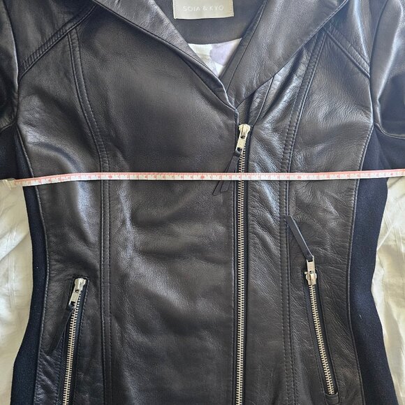 Soia & Kyo Beka Hooded Leather Jacket - 2016 - Black - Sz XS - Picture 14 of 16